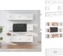 VidaXL Televisiekastenset klassiek wit 2 x tv-meubel- 100 x 34.5 x 40 cm 6 x tv-meubel- 40 x 34.5 x 40 cm Kast - Thumbnail 2