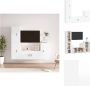 VidaXL Televisiekastenset TV-meubel 100x34.5x40cm 3x TV-meubel 40x34.5x80cm Hoogglans wit Kast - Thumbnail 1