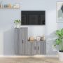 VidaXL Televisiekastenset TV-meubel 57x34.5x40 cm 40x34.5x80 cm Grijs Sonoma Eiken Kast - Thumbnail 1