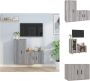 VidaXL Televisiekastenset TV-meubel 57x34.5x40 cm 40x34.5x80 cm Grijs Sonoma Eiken Kast - Thumbnail 2