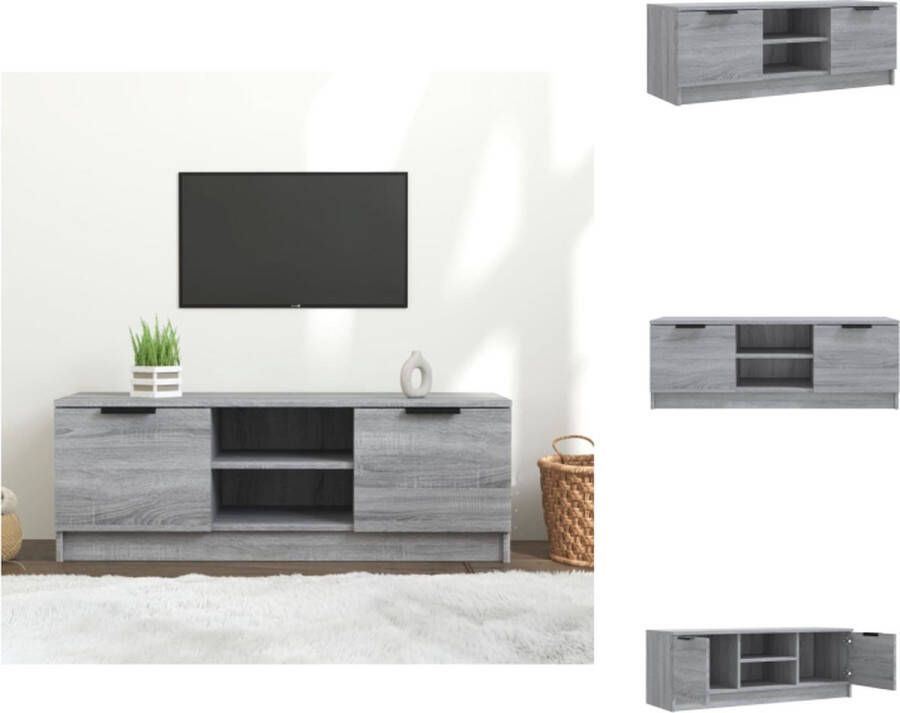 VidaXL Tv-kast Tv-kasten Tv-meubel Hifi-meubel Tv-meubel 102x35x36-5 cm bewerkt hout grijs sonoma eikenkleurig - Foto 2