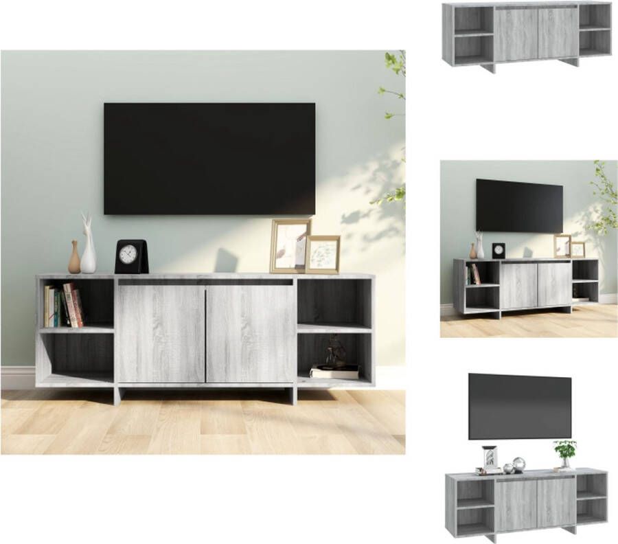 VidaXL Tv-kast Tv-kasten Tv-standaard Wandtafel Tv-meubel 130x35x50 cm bewerkt hout grijs sonoma eikenkleurig