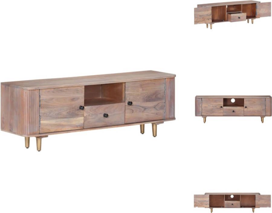 VidaXL Tv-kast Tv-kasten Televisiekast Televisiekasten Tv-meubel 118x30x40 cm massief acaciahout