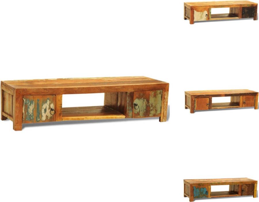VidaXL Televisiekast Televisiekasten Televisiemeubel Televisiemeubels Tv-meubel met 2 deuren vintage stijl gerecycled hout