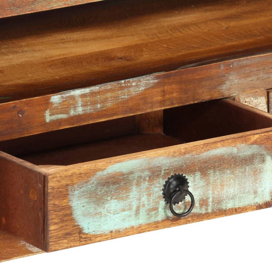 VidaXL Tv-meubel Tv-meubelen Tv Kast Opbergkast Tv-meubel 110x30x40 cm massief gerecycled hout meerkleurig - Foto 2