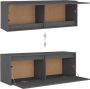 VidaXL Televisiemeubel Grijs Massief grenenhout 60 x 30 x 35 cm Montage vereist Kast - Thumbnail 1