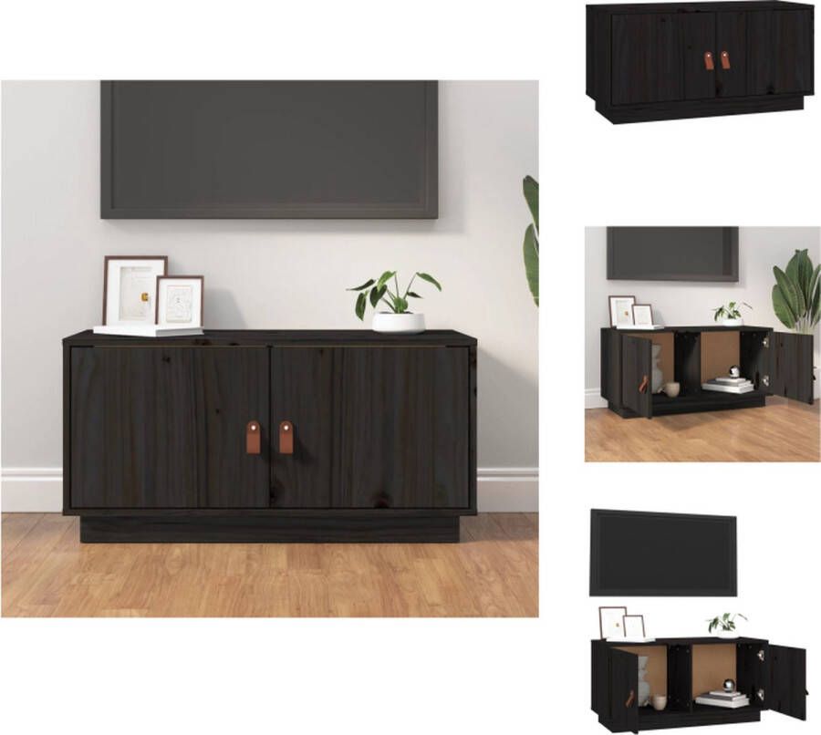 vidaXL Televisiemeubel Houten tv-kast Afmetingen- 80 x 34 x 40 cm Ken- Massief grenenhout Kast