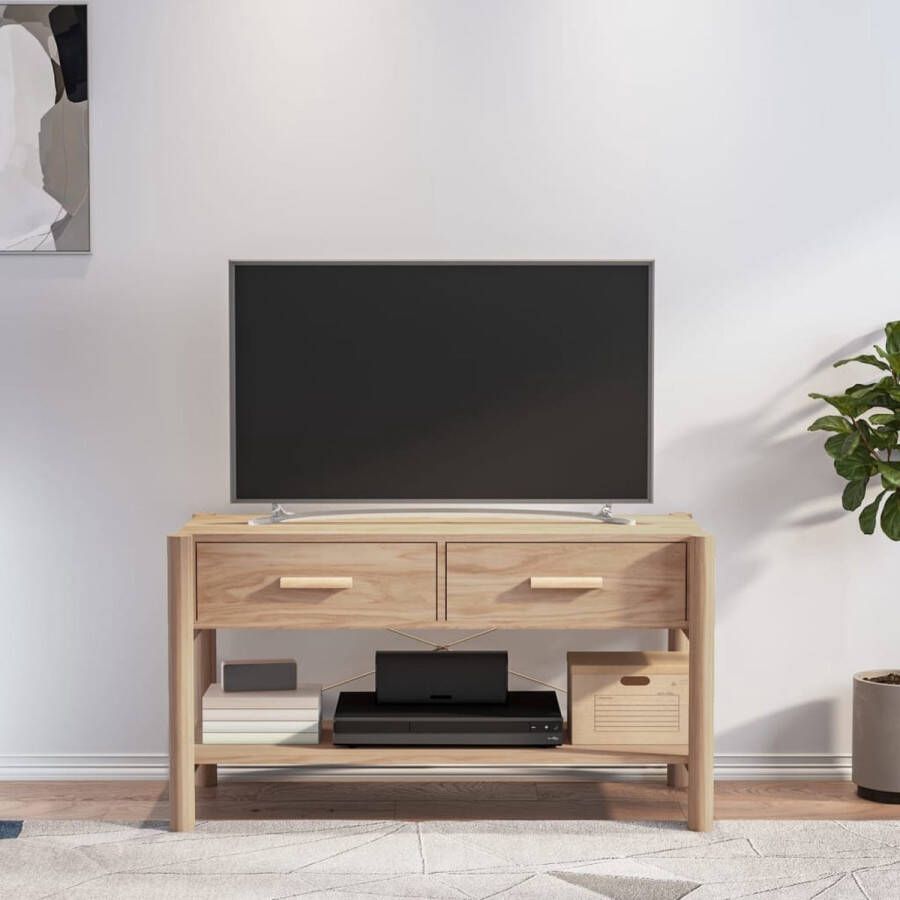 VidaXL Televisiemeubel Klassiek design Duurzaam bewerkt hout Stabiele houten poot Voldoende opbergruimte Stevig blad 82x38x45 cm Kast - Foto 2