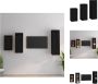 VidaXL Televisiemeubel Klassiek design Massief grenenhout Zwarte kleur 30 x 30 x 60 80 100 cm Kast - Thumbnail 1
