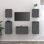 VidaXL Televisiemeubel Klassiek Massief grenenhout Grijs 30 x 30 x 40 cm 30 x 30 x 60 cm 60 x 30 x 35 cm Kast - Thumbnail 1