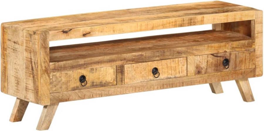VidaXL Tv-meubel Tv-meubelen Tv Kast Opbergkast Tv-meubel 110x30x40 cm massief mangohout - Foto 2