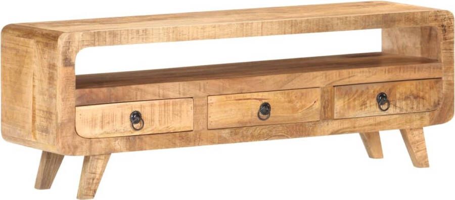 VidaXL Tv-meubel Tv-meubelen Tv-meubels Tv-meubilair Tv-meubel 117x30x41 cm massief ruw mangohout - Foto 3
