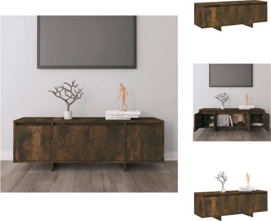 VidaXL Tv-kast Tv-kasten Tv-standaard Wandtafel Tv-meubel 120x30x40 5 cm bewerkt hout gerookt eikenkleurig
