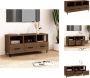 VidaXL Televisiemeubel Modern Bruineiken Bewerkt Hout 102 x 35 x 50 cm Stevig en ruimtelijk Kast - Thumbnail 2