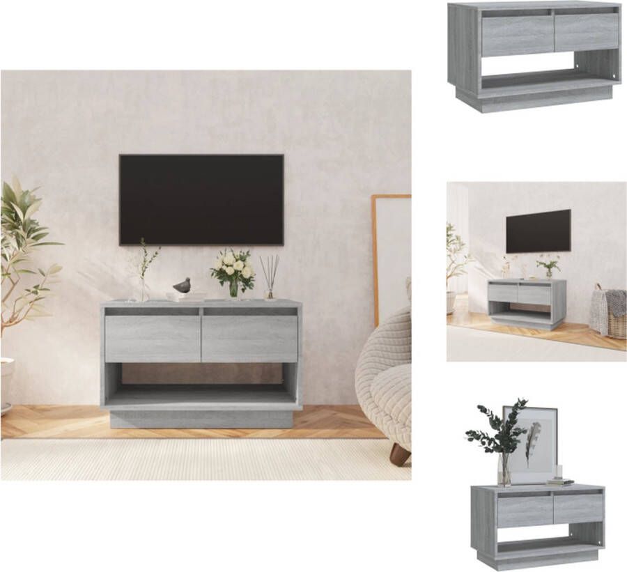 VidaXL Tv-kast Tv-kasten Tv-standaard Wandtafel Tv-meubel 70x41x44 cm bewerkt hout grijs sonoma eikenkleurig