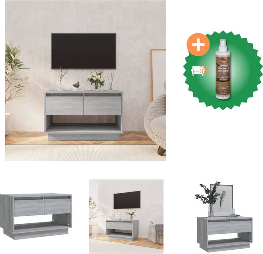 VidaXL Televisiemeubel of afmeting- 70 x 41 x 44 cm (L x B x H) Ken- Grijs Sonoma Eiken Kast Inclusief Houtreiniger en verfrisser