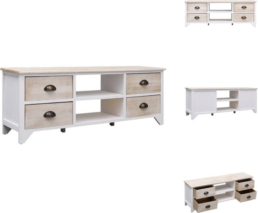 VidaXL Tv-meubel Tv-kasten Tv-standaard Tv-standaards Tv-meubel 108x30x40 cm massief paulowniahout - Foto 2