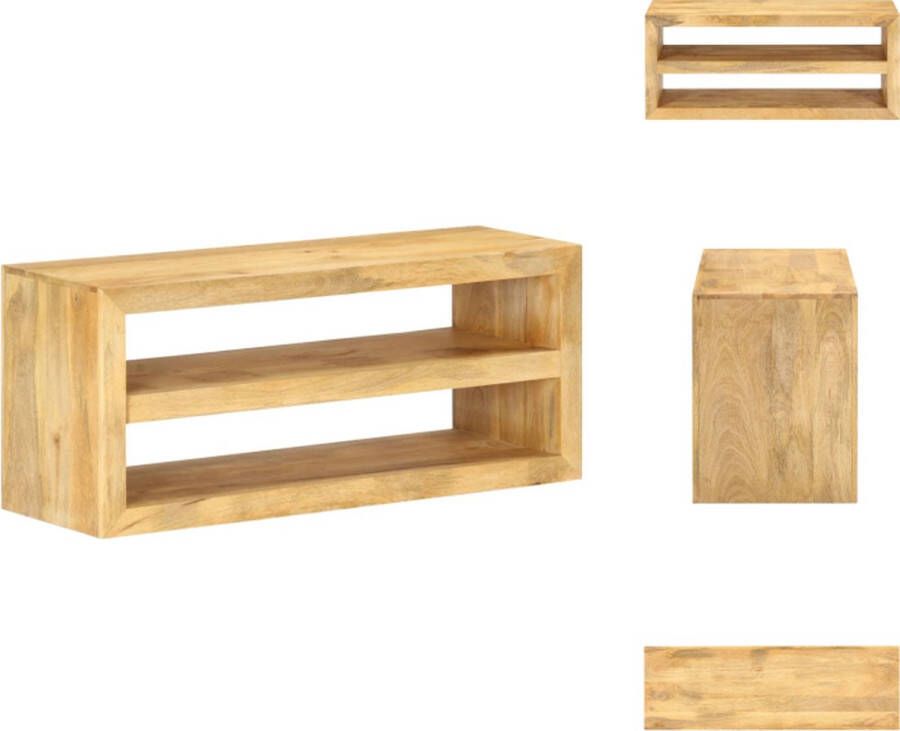 VidaXL Tv-meubel Tv-meubels Tv-meubelen Tv-meubilair Tv-meubel 107x35x45 cm massief mangohout - Foto 2