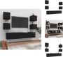 VidaXL Televisiemeubel Set Zwart 80 x 30 x 30 cm 30.5 x 30 x 30 cm Kast - Thumbnail 2
