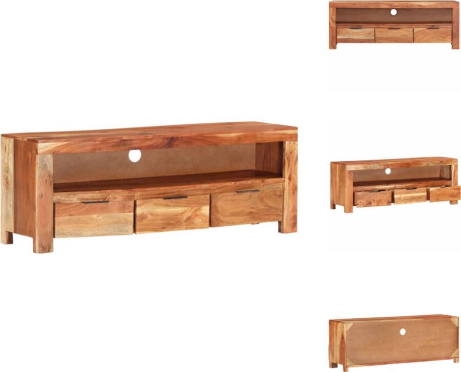 VidaXL Tv-meubel Tv Meubels Houten Tv-meubel Tv-standaard Met Opberger Tv-meubel 110x30x40 cm massief acaciahout