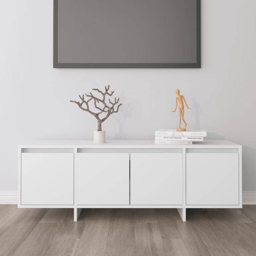 VidaXL Televisiemeubel Stereokast 120 x 30 x 40.5 cm wit spaanplaat Kast