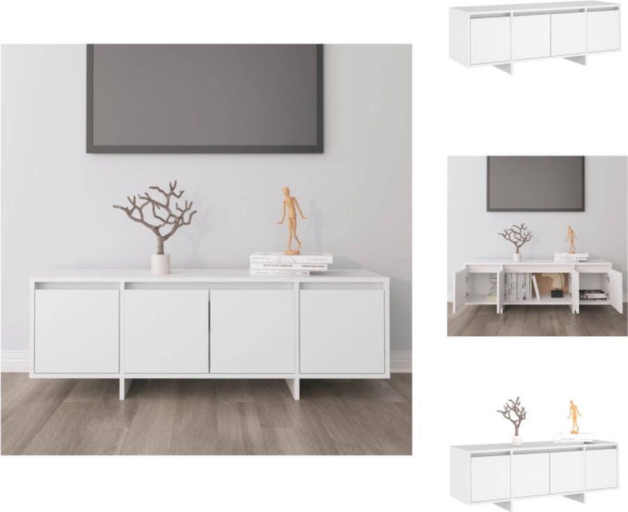 vidaXL Televisiemeubel Stereokast 120 x 30 x 40.5 cm wit spaanplaat Kast