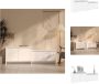 VidaXL Televisiemeubel Stereokast 146.5 x 35 x 50 cm wit spaanplaat Kast - Thumbnail 2
