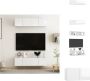 VidaXL Televisiemeubel Stereokast Hoogglans wit 60 x 30 x 30 cm Kast - Thumbnail 1