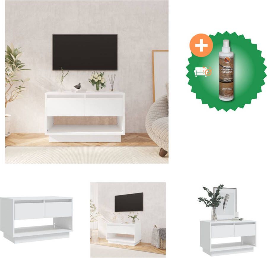 VidaXL Televisiemeubel Televisiemeubels 70 x 41 x 44 cm wit spaanplaat Kast Inclusief Houtreiniger en verfrisser