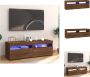 VidaXL Televisiemeubel Trendy Bruineiken 120x35x40 cm + RGB LED-verlichting Kast - Thumbnail 2