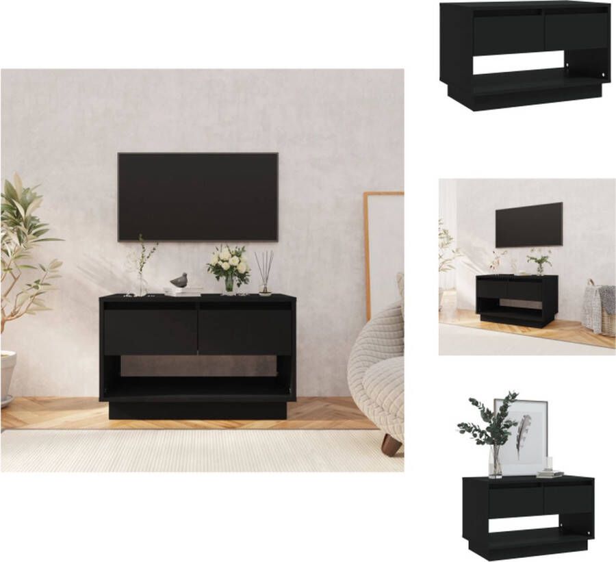 VidaXL Televisiemeubel TV-kast 70 x 41 x 44 cm zwart Kast