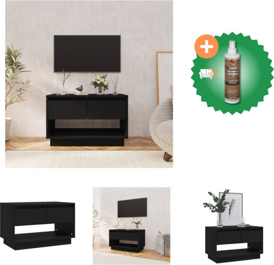 VidaXL Televisiemeubel TV-kast 70 x 41 x 44 cm zwart Kast Inclusief Houtreiniger en verfrisser