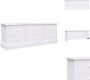 VidaXL Televisiemeubel TV kast hout 108 x 30 x 40 cm wit 6 lades Kast - Thumbnail 2