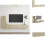 VidaXL Televisiemeubelset 30.5 x 30 x 110 cm 100 x 30 x 30 cm Ken- kleur- sonoma eiken Materiaal- spaanplaat Montage vereist Kast - Thumbnail 2