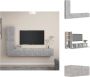 VidaXL Televisiemeubelset Betongrijs Spaanplaat 2x 80x30x30 cm 2x 30.5x30x60 cm Kast - Thumbnail 2