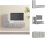 VidaXL Televisiemeubelset Betongrijs Wandmontage 30.5 x 30 x 90 cm 60 x 30 x 30 cm Spaanplaat Kast - Thumbnail 1