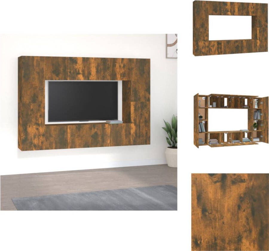 VidaXL televisiemeubelset gerookt eiken 60 x 30 x 30 cm 30.5 x 30 x 60 cm (B x D x H) Kast