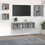 VidaXL Televisiemeubelset Grijs Sonoma Eiken 30.5 x 30 x 60 cm 60 x 30 x 30 cm 30.5 x 30 x 30 cm Kast - Thumbnail 1