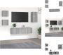 VidaXL Televisiemeubelset Grijs Sonoma Eiken 30.5 x 30 x 60 cm 60 x 30 x 30 cm 30.5 x 30 x 30 cm Kast - Thumbnail 2