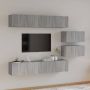VidaXL Televisiemeubelset grijs sonoma eiken 6 stuks Kast - Thumbnail 2
