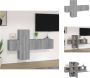 VidaXL Televisiemeubelset Grijs Sonoma Eiken 80 x 30 x 30 cm 30.5 x 30 x 90 cm 30.5 x 30 x 30 cm Kast - Thumbnail 2