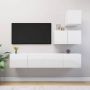 VidaXL Televisiemeubelset Hangend Hoogglans Wit Spaanplaat Hifi 30.5x30x30cm 60x30x30cm 80x30x30cm Kast - Thumbnail 1