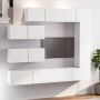 VidaXL Televisiemeubelset Klassiek Design Wandgemonteerde functie Wit Hoge Kwaliteit Voldoende opbergruimte 4x 80x30x30cm 1x 30.5x30x110cm 2x 100x30x30cm Kast - Thumbnail 2