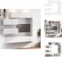 VidaXL Televisiemeubelset Klassiek Design Wandgemonteerde functie Wit Hoge Kwaliteit Voldoende opbergruimte 4x 80x30x30cm 1x 30.5x30x110cm 2x 100x30x30cm Kast - Thumbnail 1