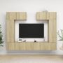 VidaXL Televisiemeubelset Sonoma Eiken 100x30x30cm 30.5x30x90cm 80x30x30cm Kast - Thumbnail 1