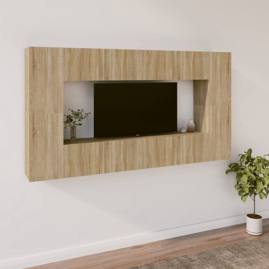 VidaXL Televisiemeubelset Sonoma Eiken 80x30x30 cm 30.5x30x60 cm Kast