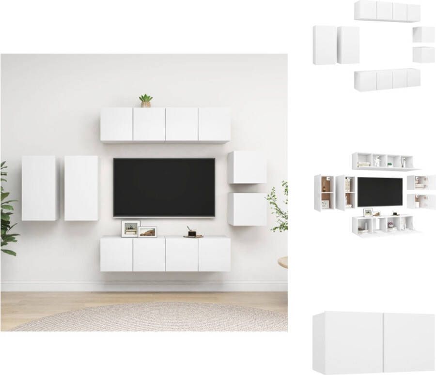 VidaXL Televisiemeubelset TV-meubel 4x 60 x 30 x 30 cm 2x 30.5 x 30 x 30 cm 2x 30.5 x 30 x 60 cm Kast