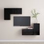 VidaXL televisiemeubelset zwart spaanplaat 4-delige set 30.5 x 30 x 60 cm 60 x 30 x 30 cm Kast - Thumbnail 1