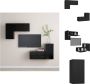 VidaXL televisiemeubelset zwart spaanplaat 4-delige set 30.5 x 30 x 60 cm 60 x 30 x 30 cm Kast - Thumbnail 2