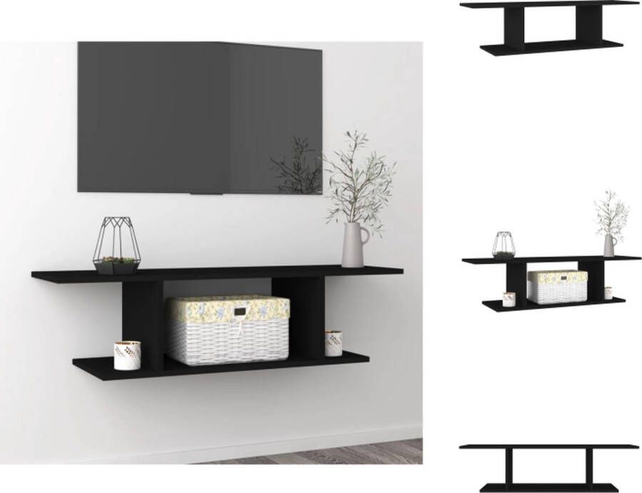 VidaXL Tv-kast Tv-kasten Televisiekast Televisiekasten Tv-wandmeubel 103x30x26 5 cm zwart